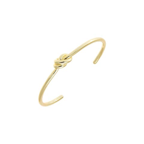 Solid Love Knot Cuff Bangle Bracelet