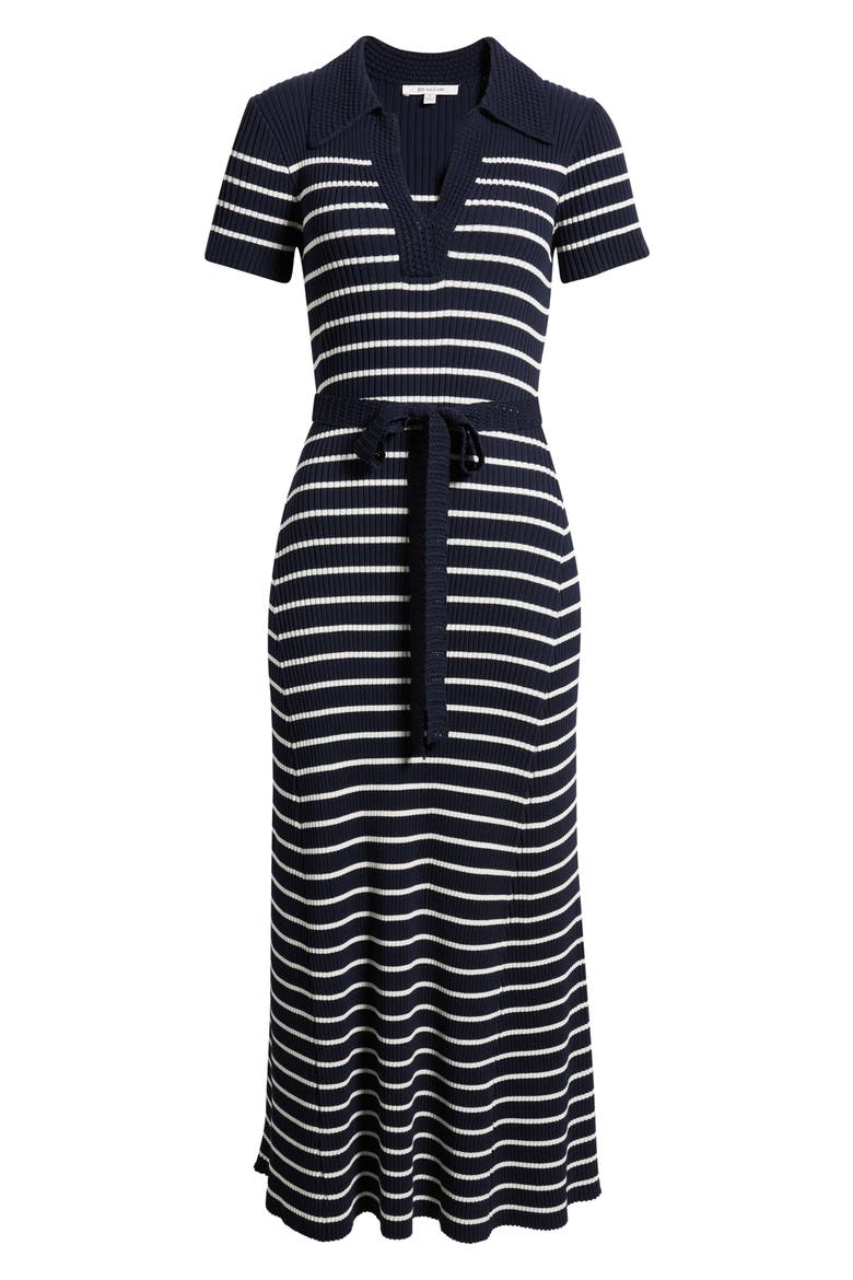 Stripe Ribbed Sweater Dress, Alternate, color, NAVY STRIPE