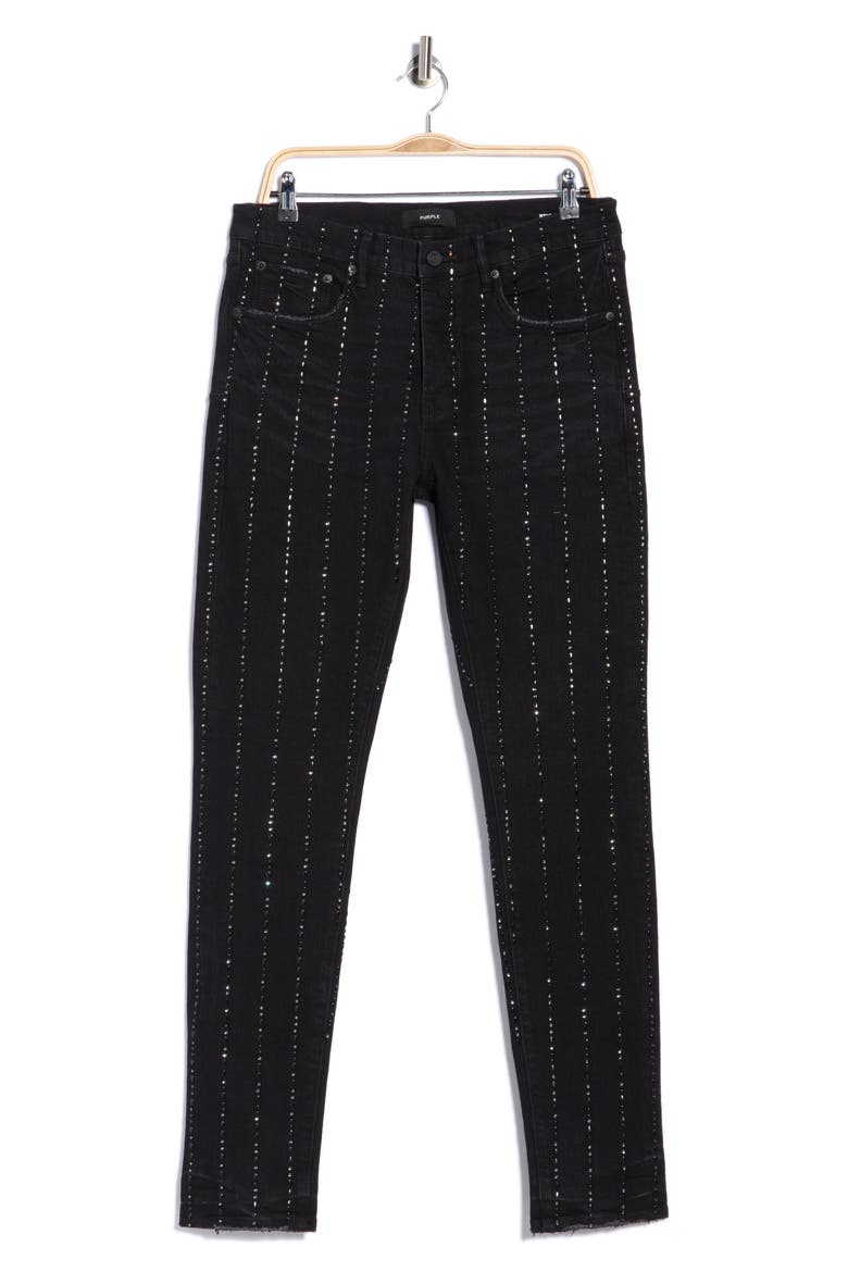 Pinstripe Hotfix Skinny Jeans, Alternate, color, SKINNY PINSTRIPE HOTFIX
