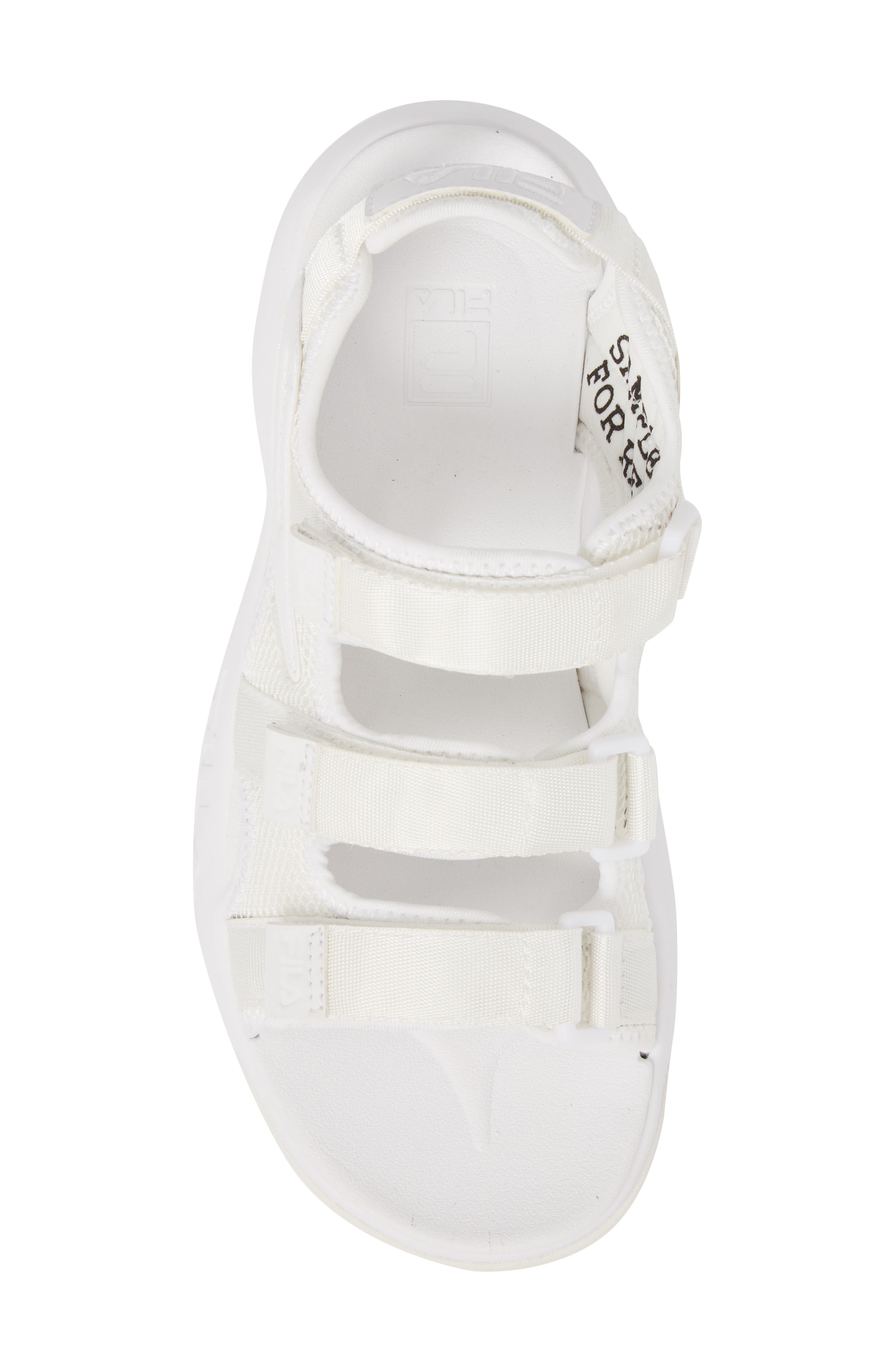 Disruptor Sandal, Alternate, color, WHITE/ WHITE/ WHITE