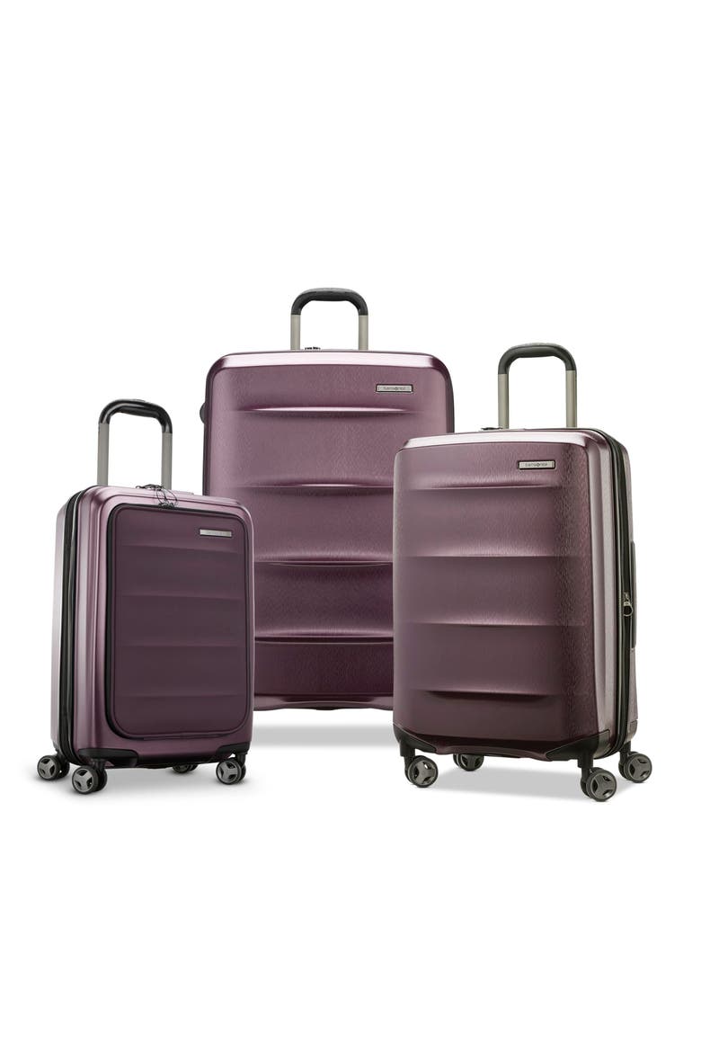 Octiv Hardside (Pro Front Pocket 20"/24"/28") 3 Piece Spinner Luggage Set, Main, color, Amethyst Purple