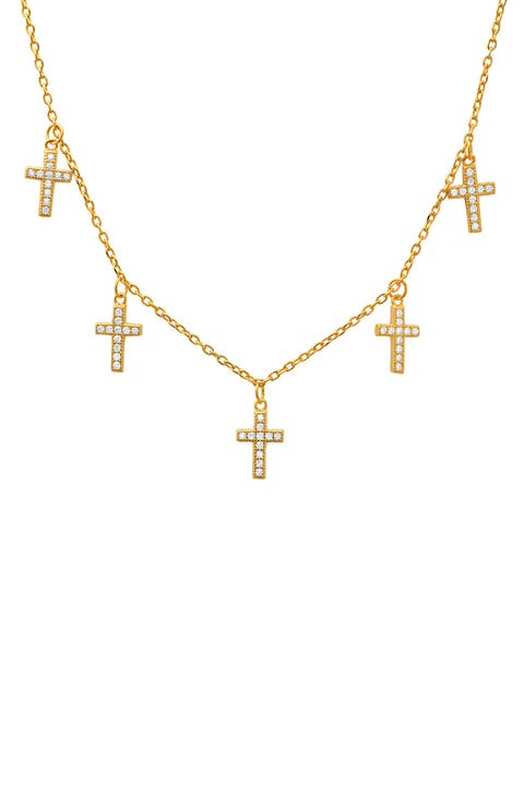 Sterling Silver Dangling Cross Necklace