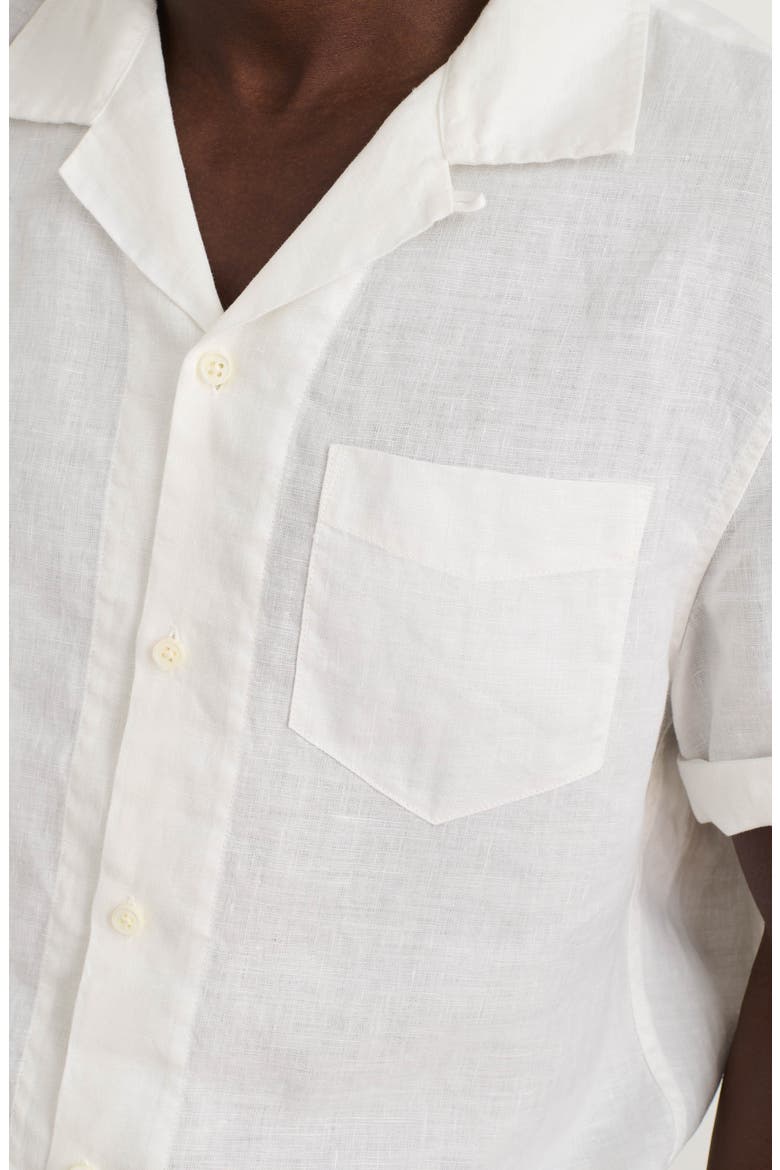 Linen Camp Shirt, Alternate, color, WHITE