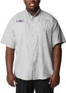 Columbia Men's Columbia Gray LSU Tigers Big & Tall Tamiami Omni-Shade Button-Down Shirt