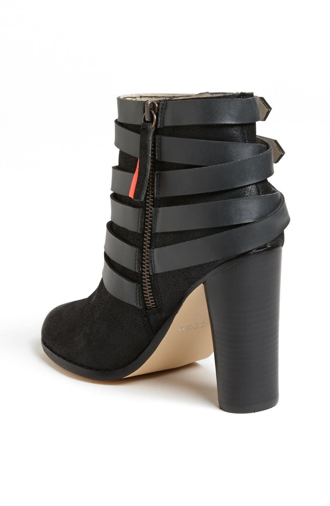 'Seren' Bootie, Alternate, color, BLACK SUEDE