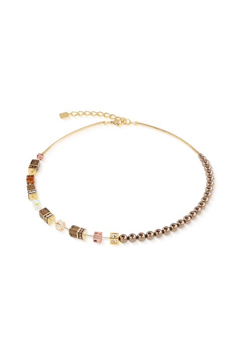 Geocube Precious Fusion Pearls Necklace