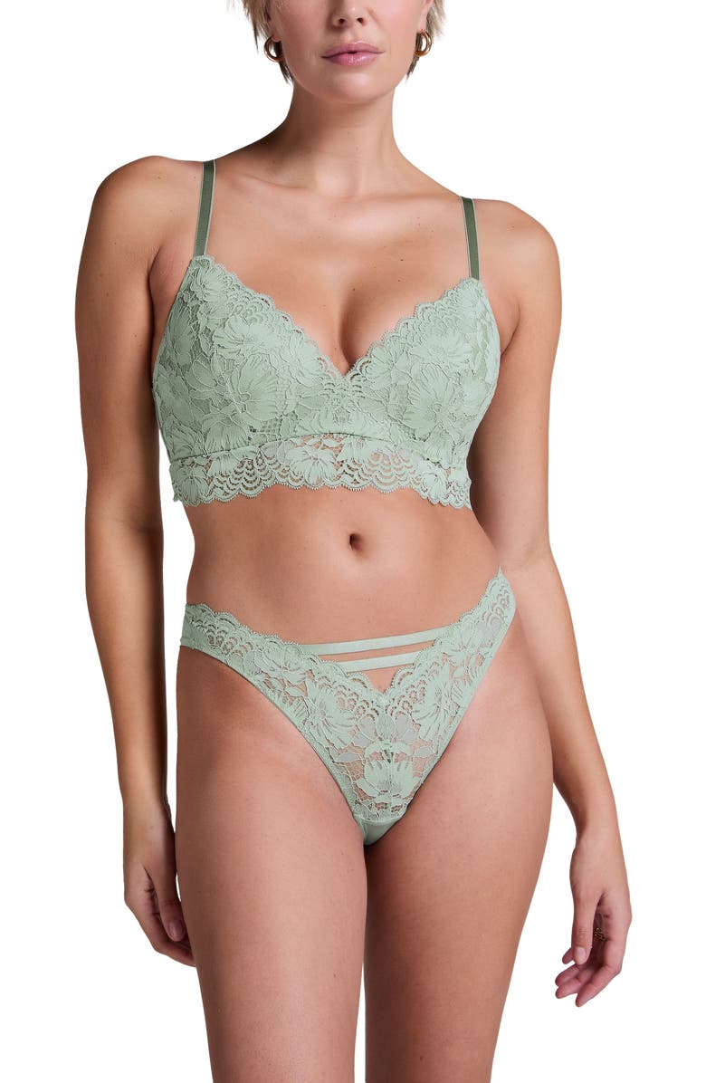 Hunkemöller Andrea Padded Non-Wired Bra, Alternate, color, Iceberg Green