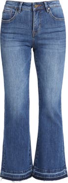 Bayeas Release Hem Mid Rise Ankle Flare Jeans