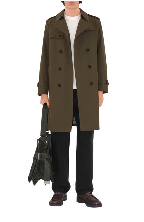 トレンチコート BURBERRY LONG ASH-COLOURED COTTON AND NYLON TRENCH COAT Burberry Long Ash Coloured Cotton And Nylon Trench Coat In