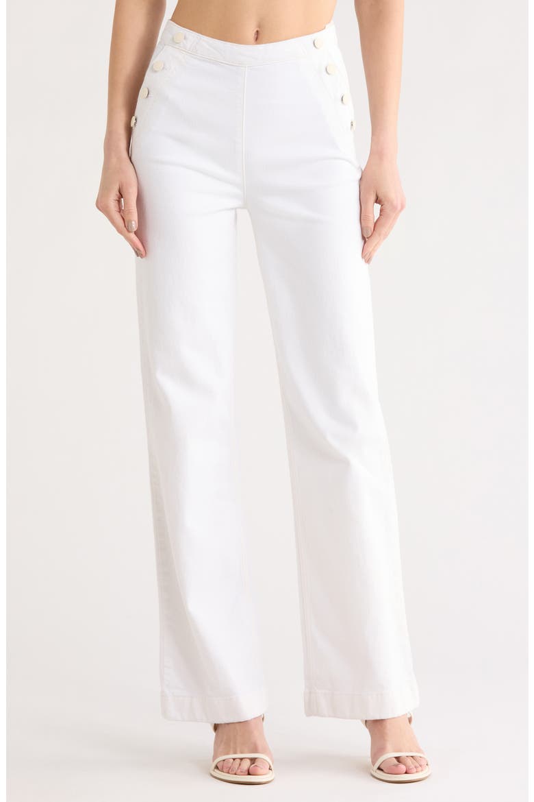 Sailor Wide Leg Jeans, Main, color, WHITE