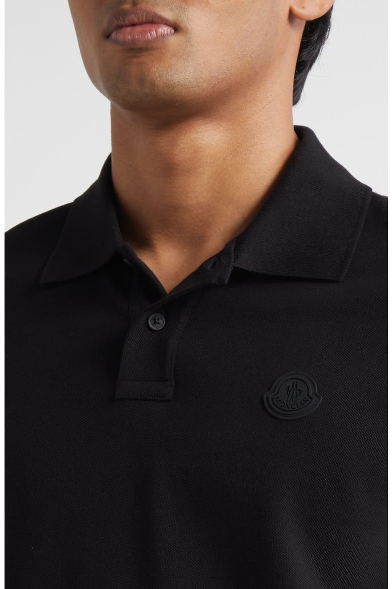 Logo Cotton Piqué Polo, Alternate, color, BLACK