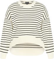 City Chic Lilia Stripe High-Low Sweater
