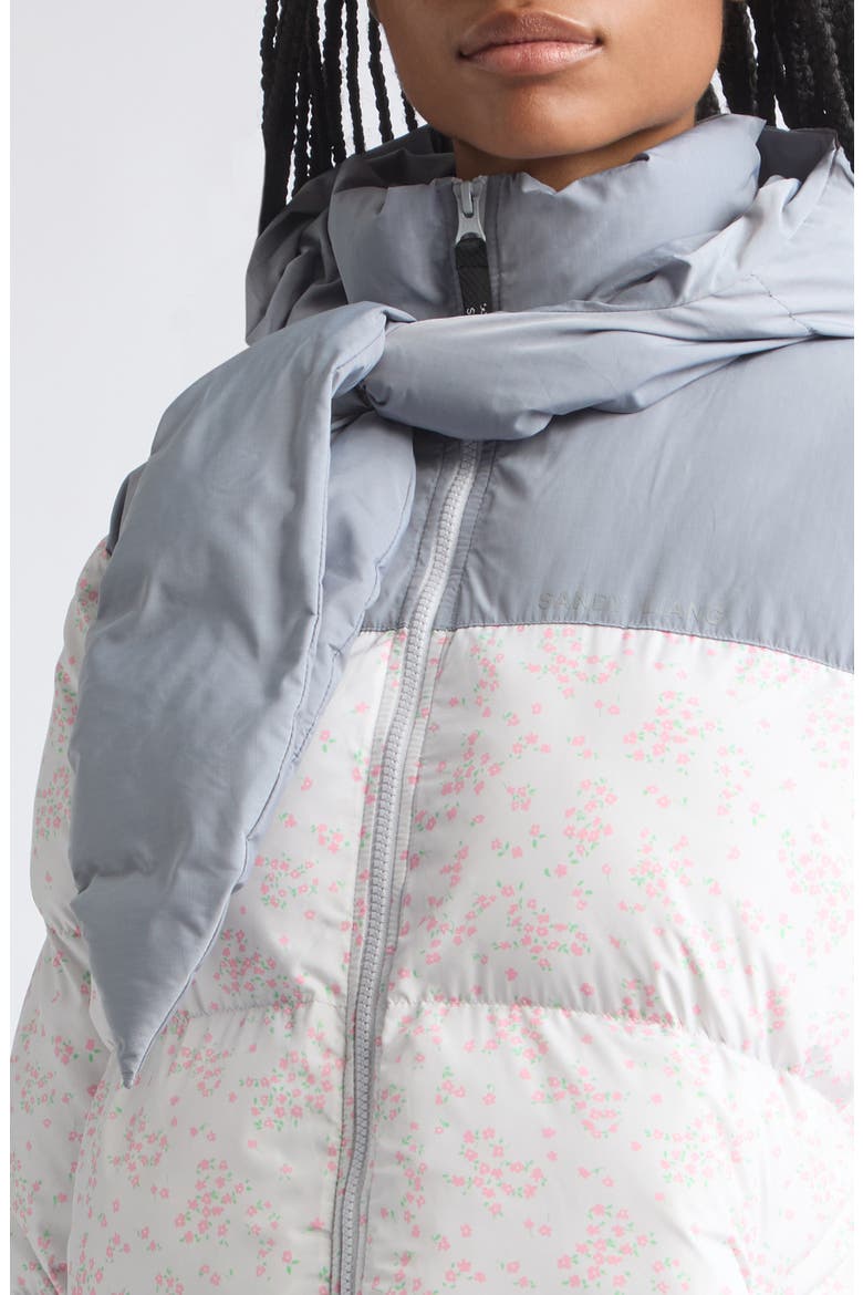 Duvet Puffer Coat, Alternate, color, GREY MULTI