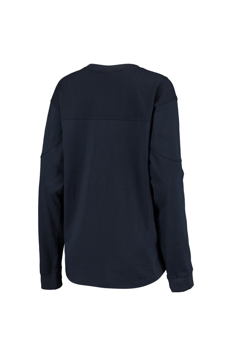 PRESSBOX Women's Pressbox Navy West Virginia Mountaineers Edith Long Sleeve T-Shirt, Alternate, color, 