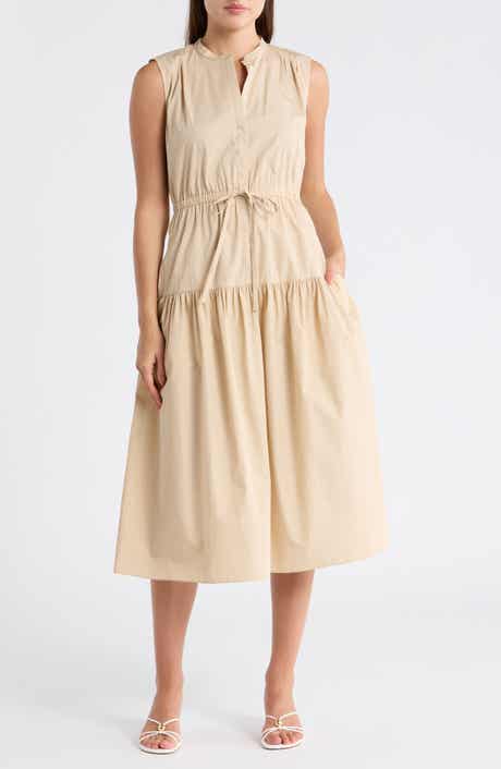 Derek Lam 10 Crosby Margaret Sleeveless Poplin Midi Dress