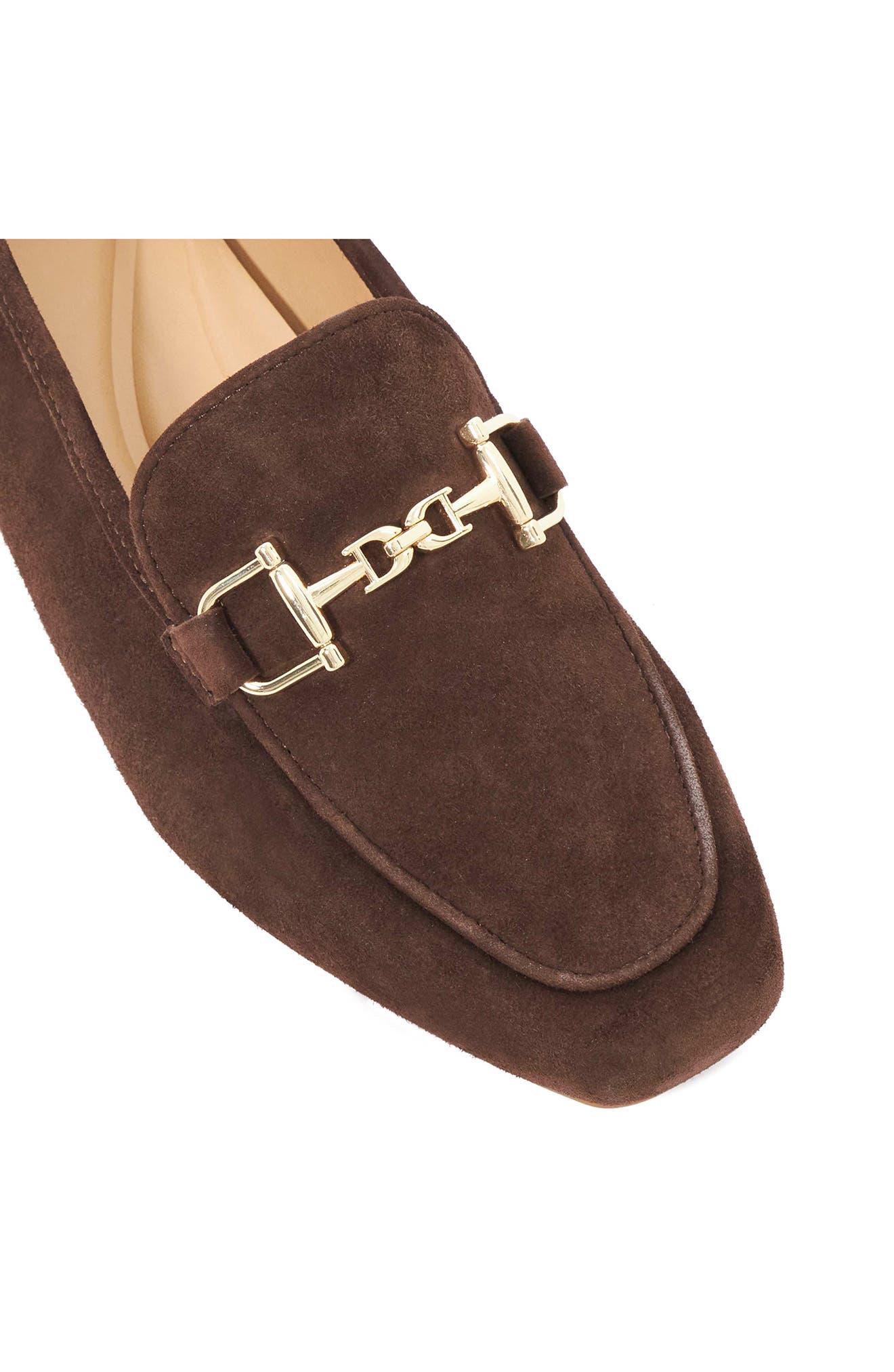 Dune London Grained Bit Loafer, Alternate, color, Brown