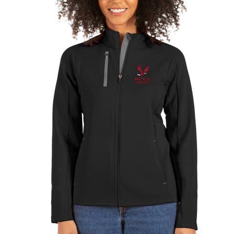 Women's Antigua Black/Charcoal North Carolina Central Eagles Generation Full-Zip Jacket