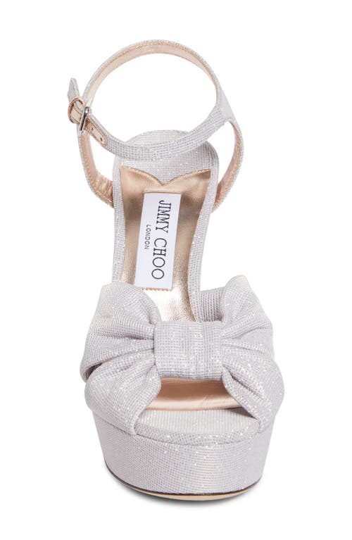 Jimmy Choo Heloise Shimmer Platform Sandal In Macaron