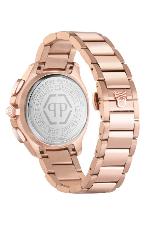 Philipp Plein Men's Chronograph Spectre Rose Gold Ion-plated Bracelet Watch 44mm In Ip Rose Gold