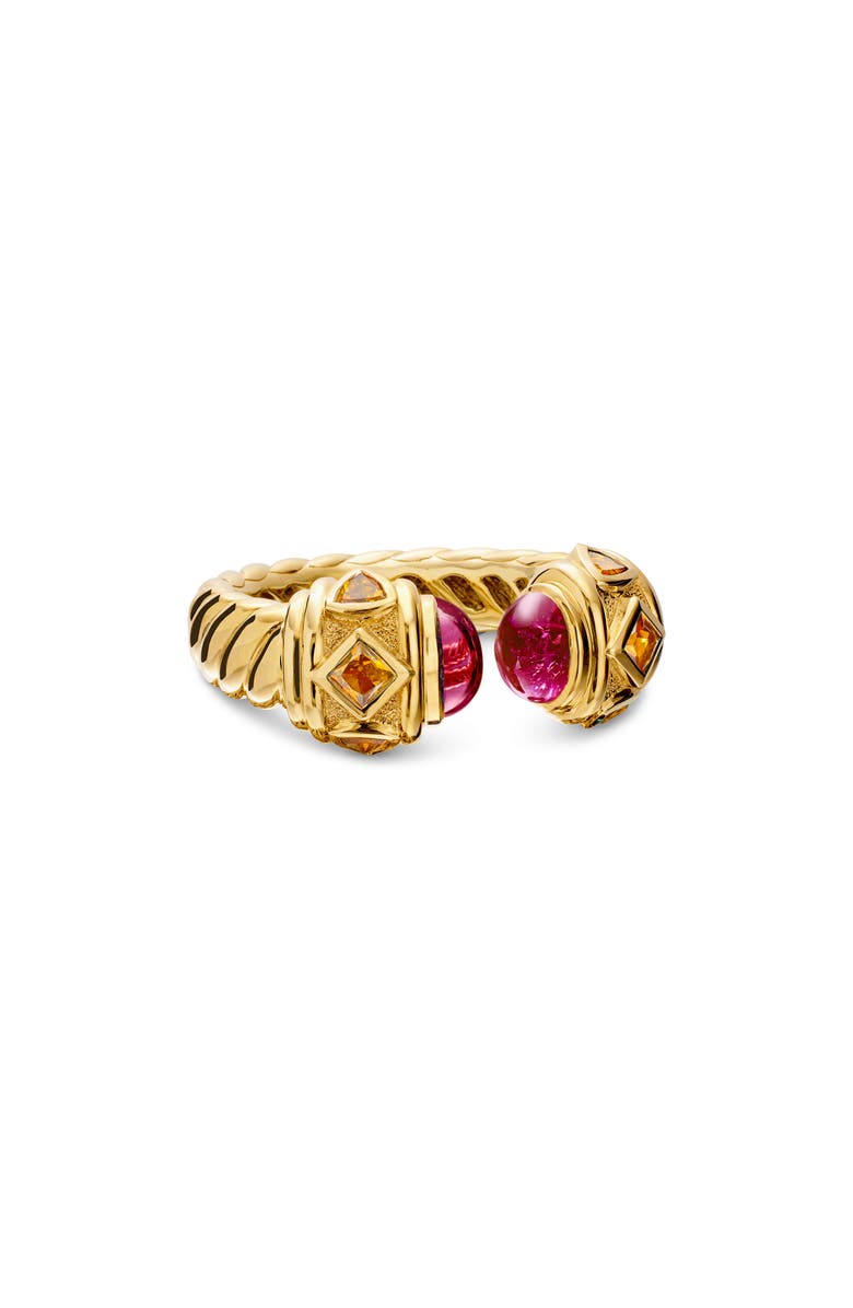 David Yurman Renaissance<sup>®</sup> Ring in 18K Yellow Gold with Rubellite and Madeira Citrine, Main, color, 18K Yellow Gold