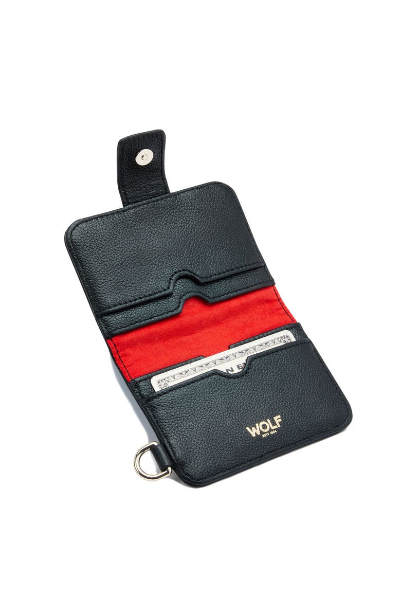 WOLF Mimi Credit Card Holder with Wristlet, Alternate, color, Black