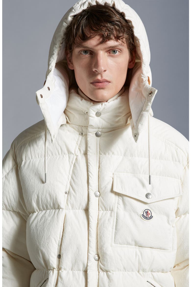Karakorum Cotton Hooded Down Jacket, Alternate, color, WHITE