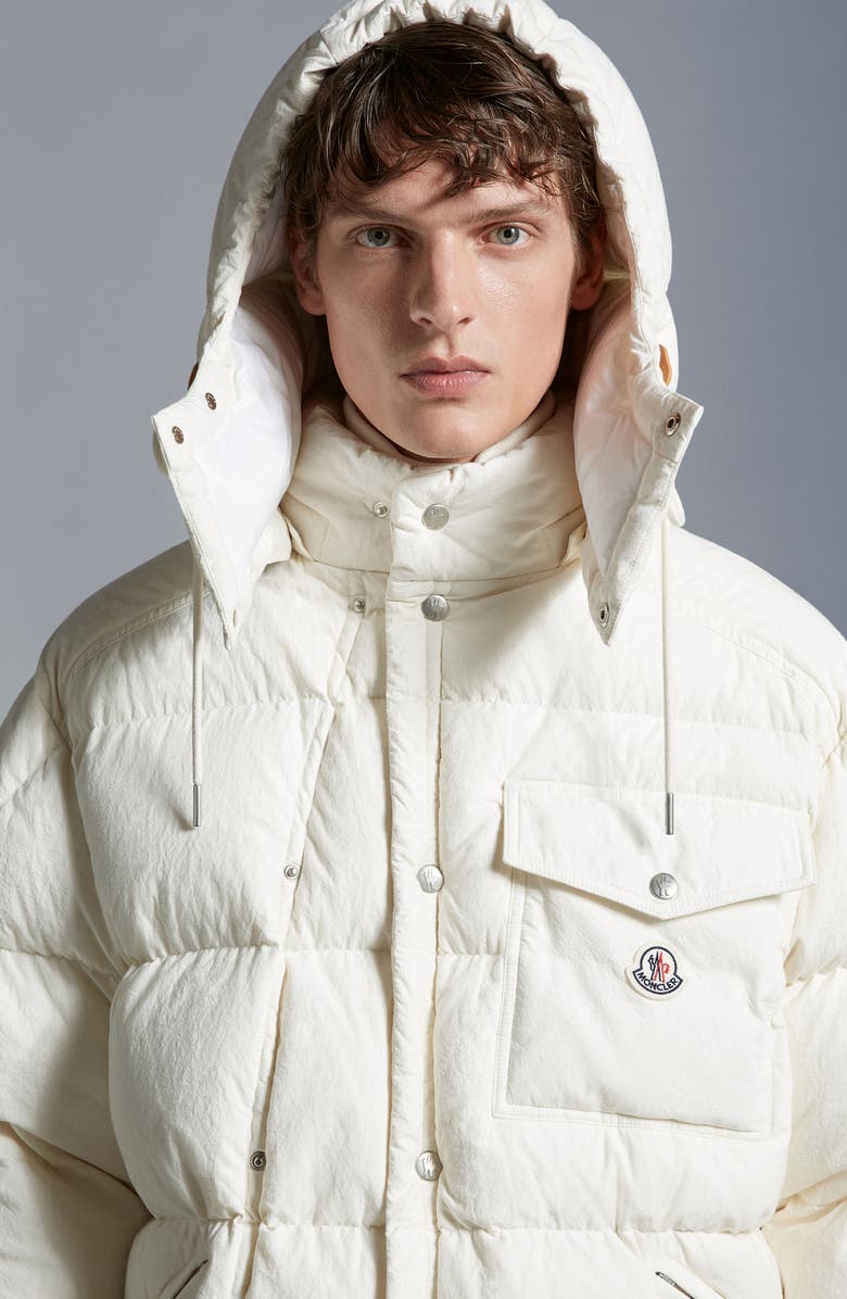 Moncler Karakorum Cotton Hooded Down Jacket, Alternate, color,