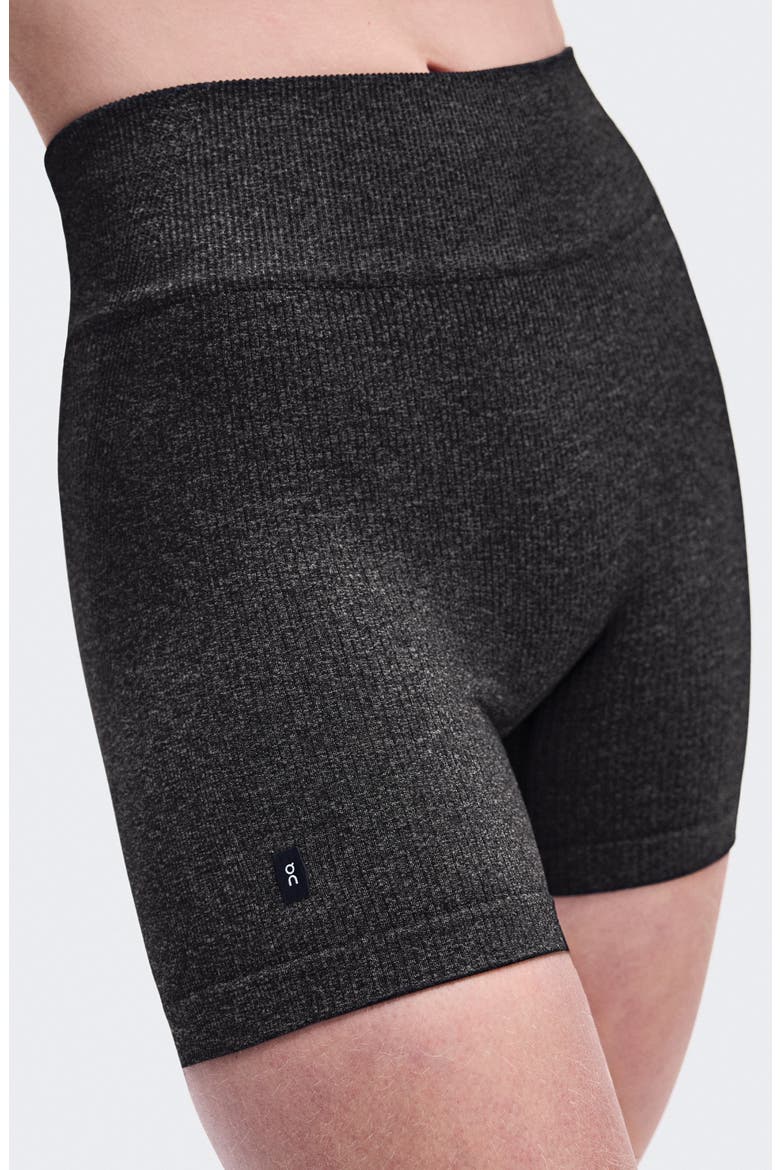 Studio Knit Bike Shorts, Alternate, color, EMBER HEATHER