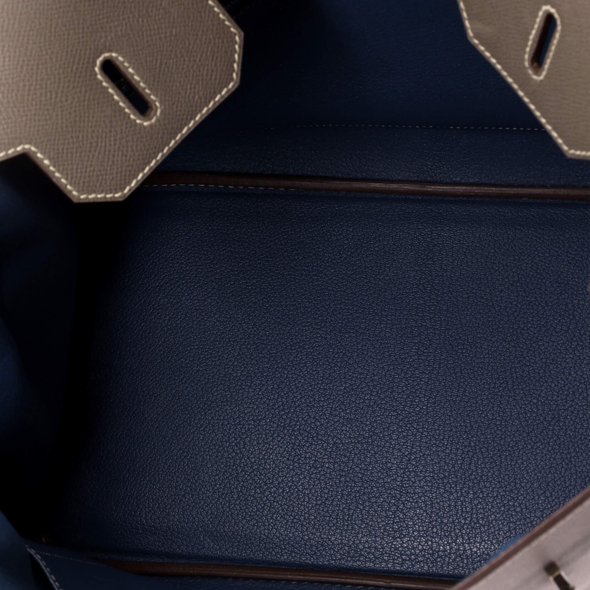 Pre-Owned Hermes Candy Birkin Bag Epsom 35, Alternate, color, Candy - Etain/Bleu Thalassa