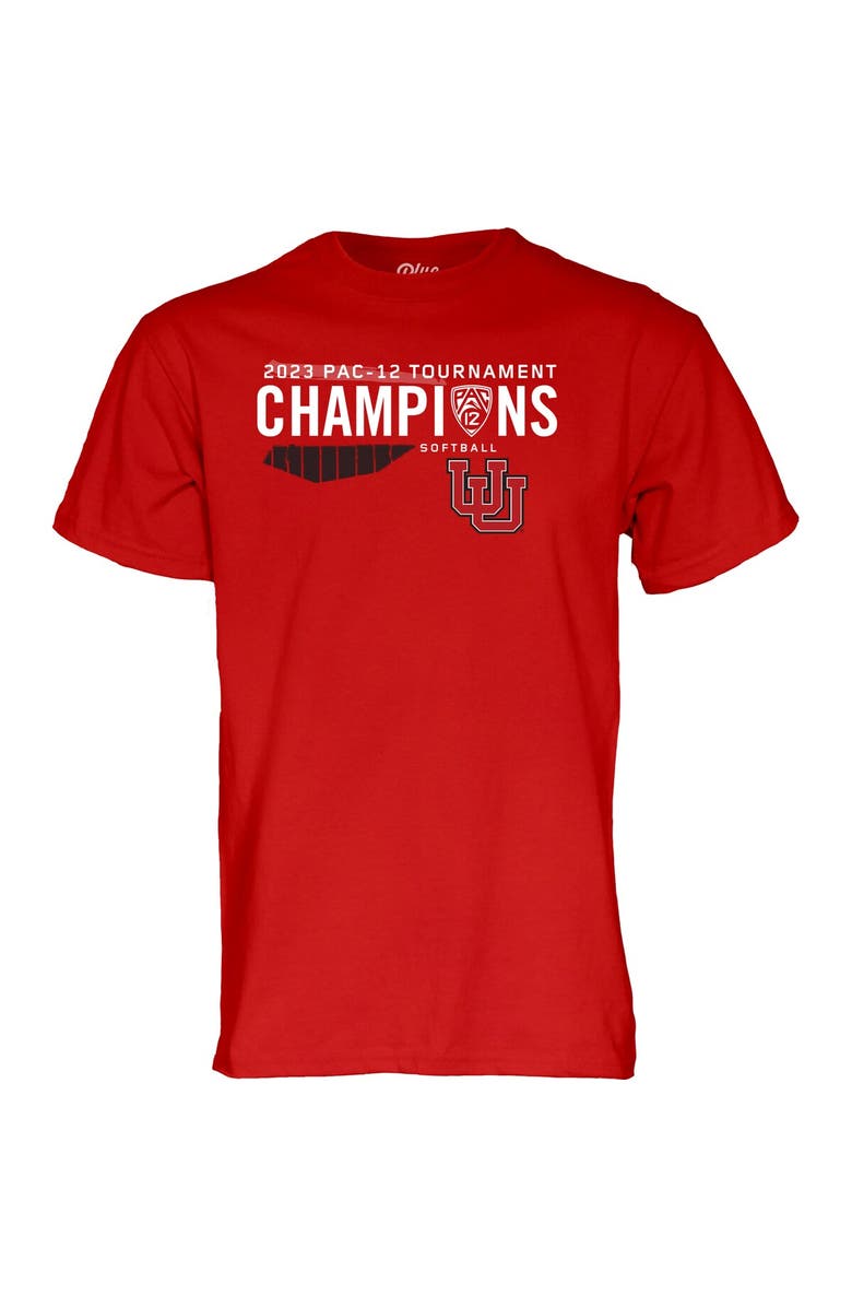 BLUE 84 Red Utah Utes 2023 PAC-12 Softball Conference Tournament Champions T-Shirt, Alternate, color, 