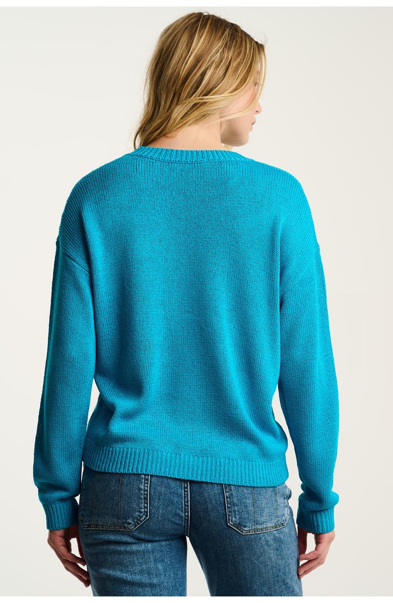 Lisa Todd Amore Mio Heart Sweater, Alternate, color, Neon Blue