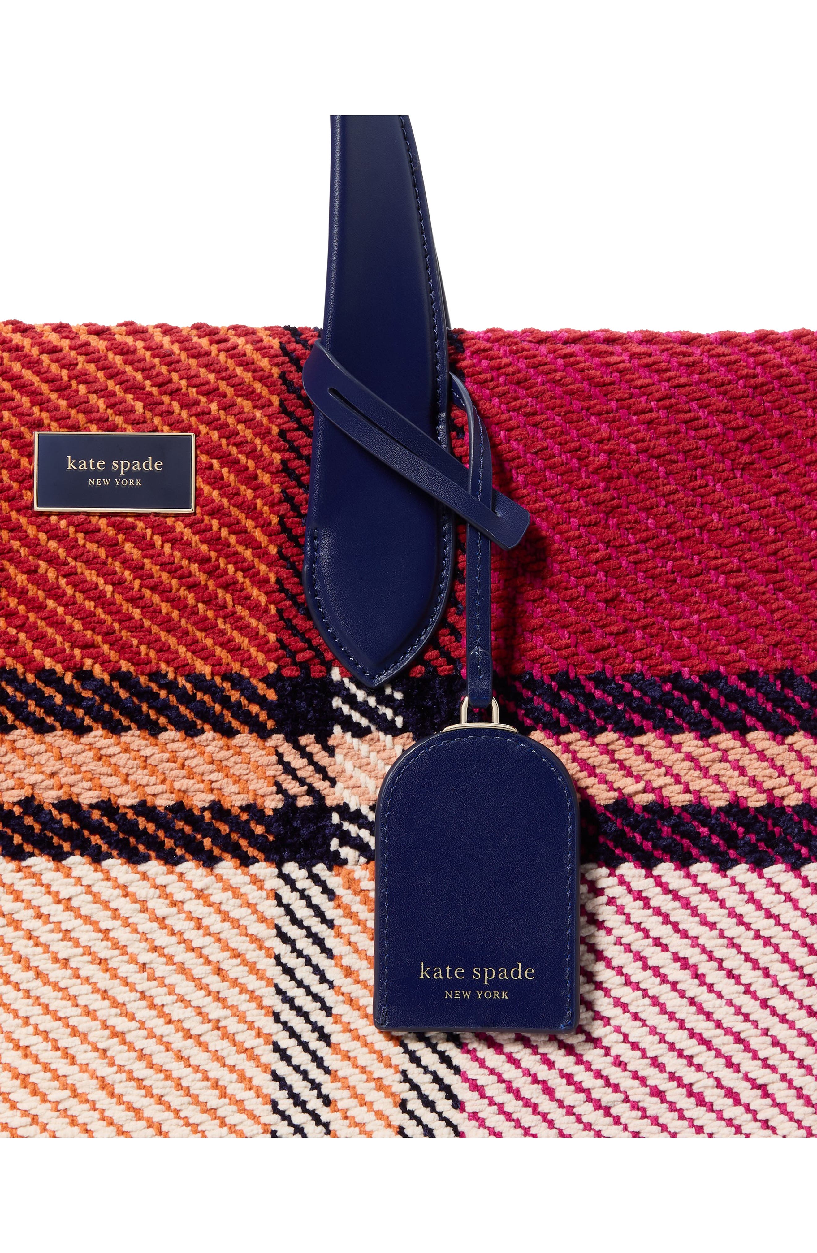 Kate Spade New York large manhattan grand plaid tote, Alternate, color, 
