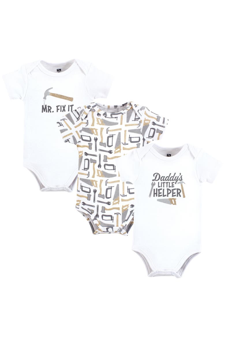 Cotton 3-piece Bodysuit Bundle (baby), Main, color, Daddys Helper Tools