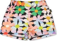 Deux par Deux Jersey Flat Elastic Waist Flowers Shorts