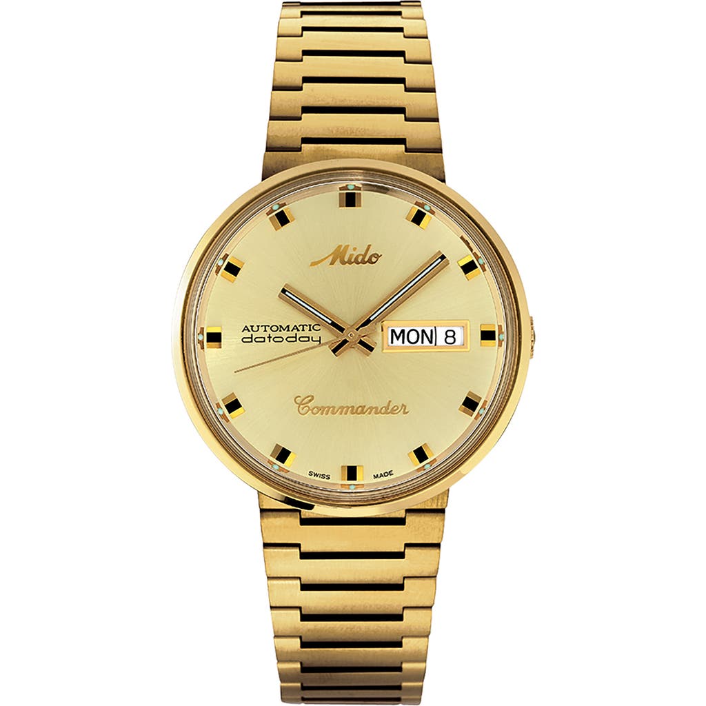 Mido Commander 1959 Automatic Bracelet Watch, 37mm In Gold