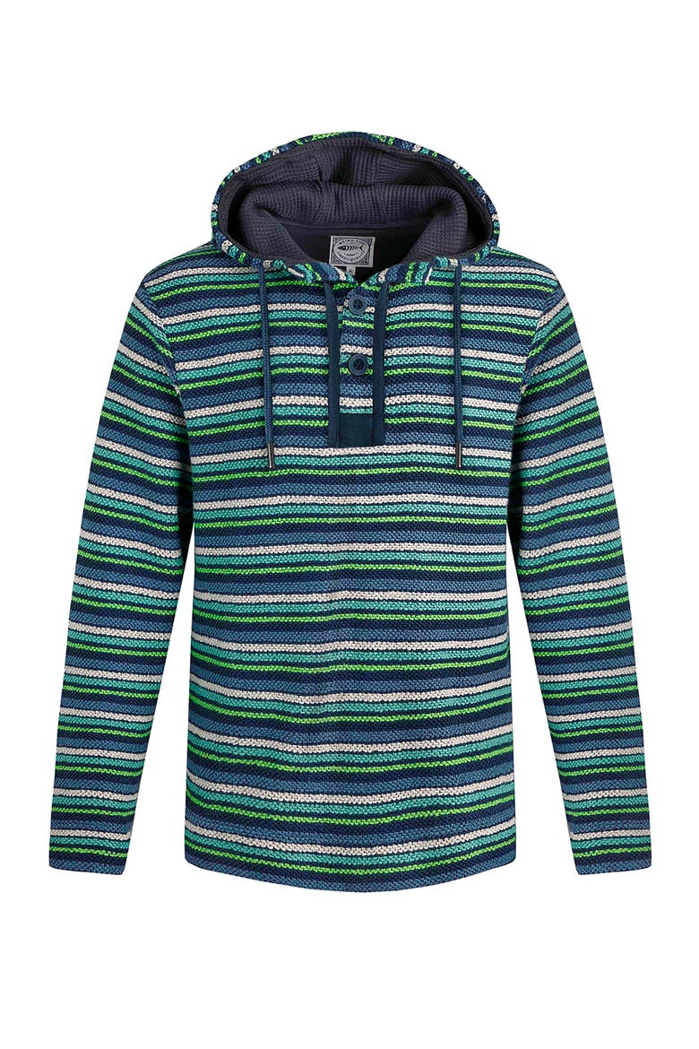 Payson Striped Macaroni Hoodie, Alternate, color, Ensign Blue