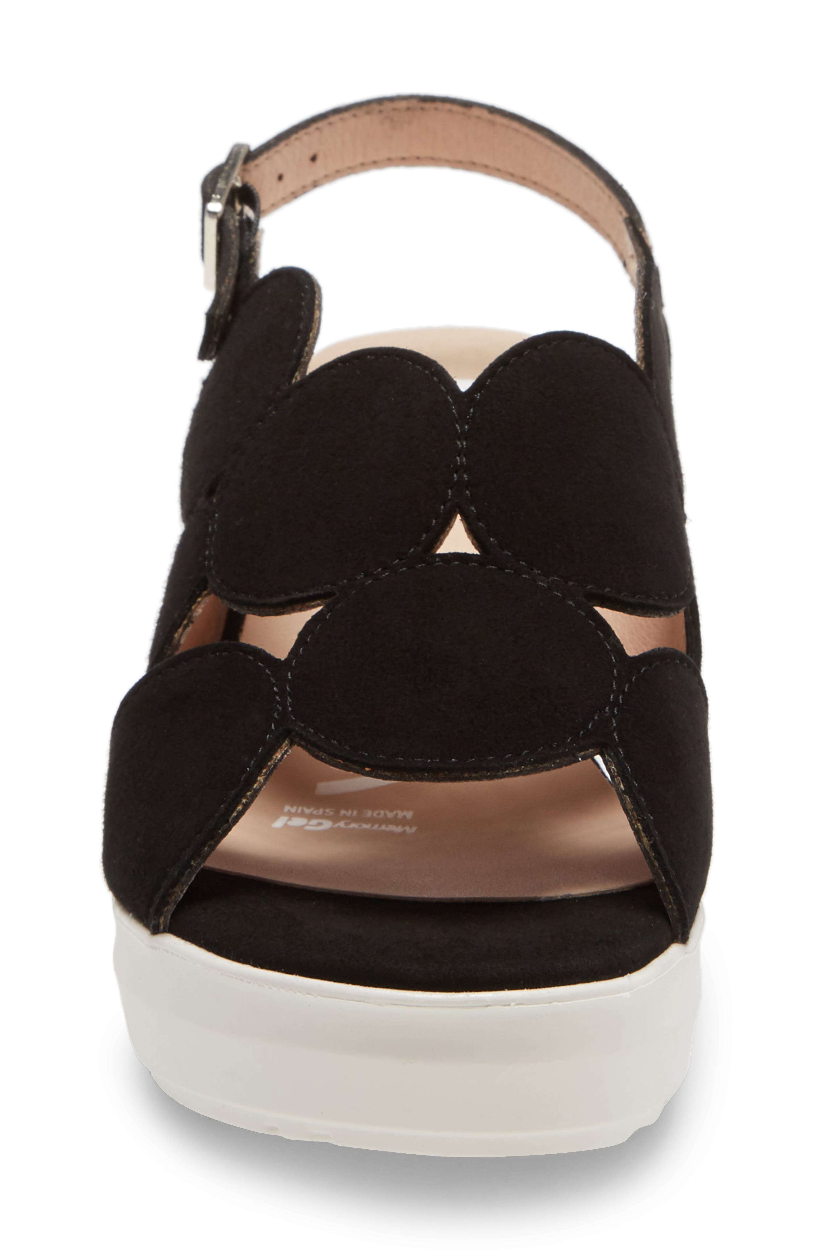 Wonders Platform Sandal, Alternate, color, Black Suede