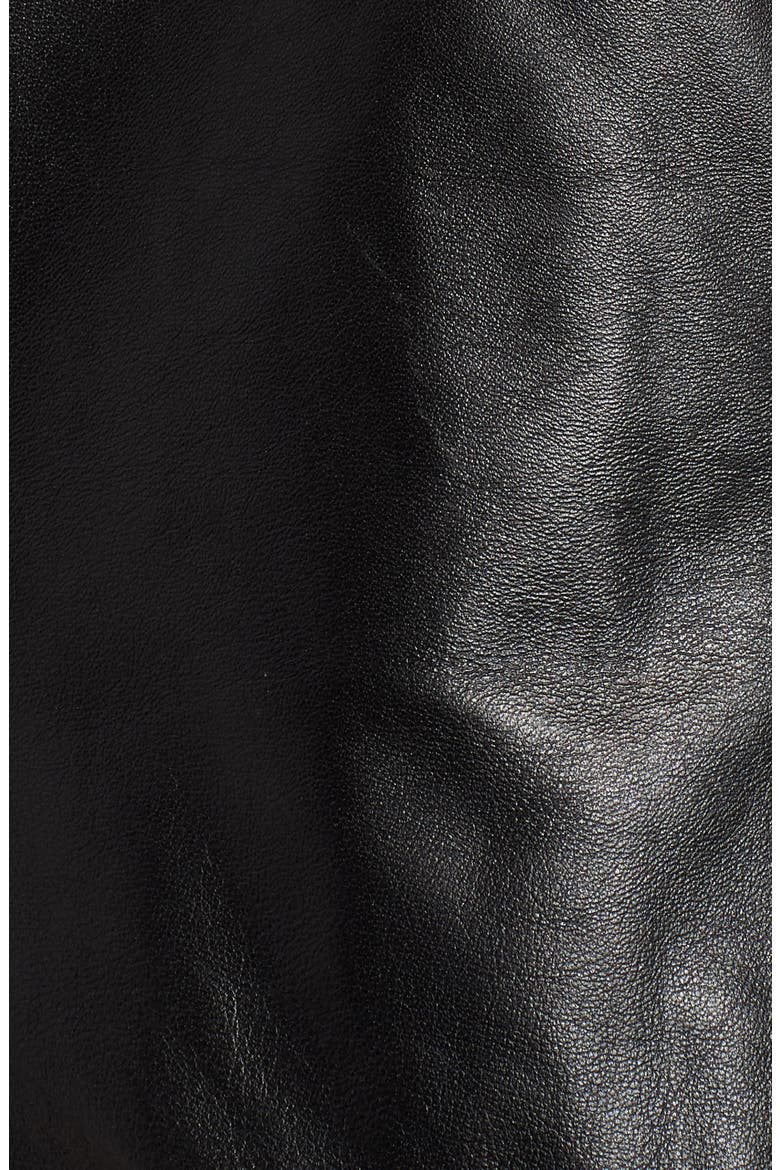 Lambskin Leather Moto Jacket, Alternate, color, BLACK