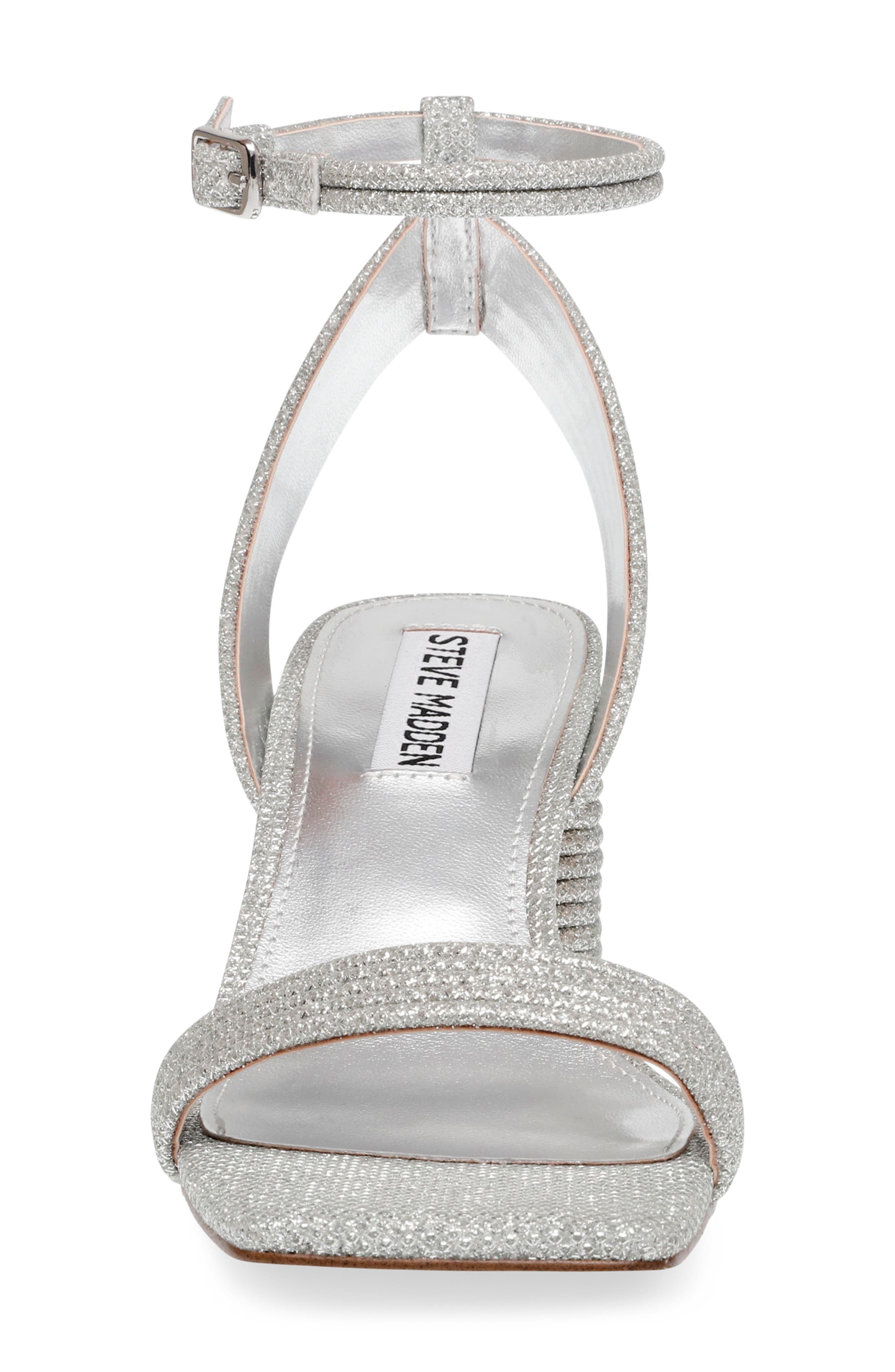 Lavnish Ankle Strap Sandal, Alternate, color, SILVER