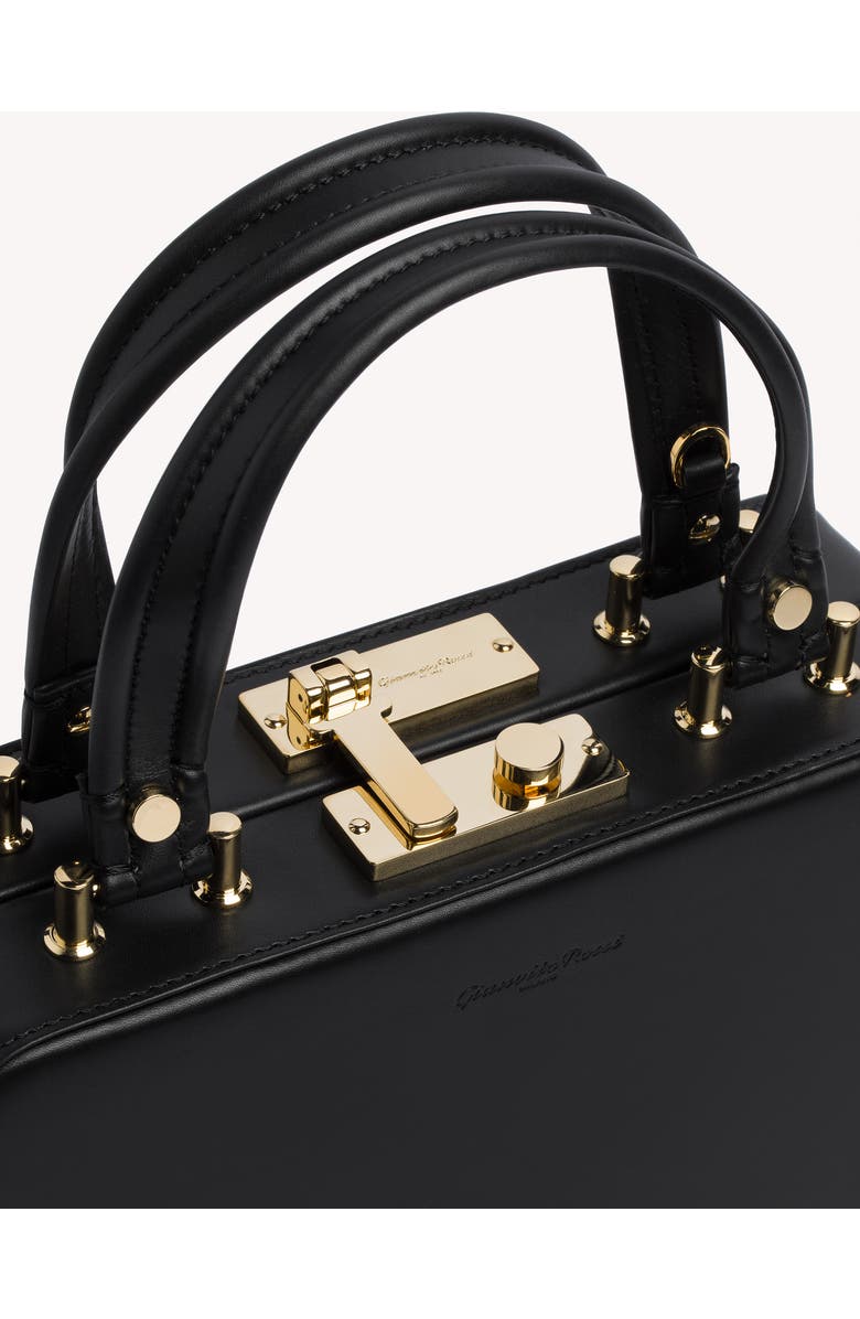 Gianvito Rossi Valì Top Handle bag, Alternate, color, Black Leather