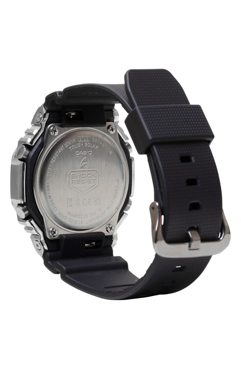 G-SHOCK G-Steel GBM2100A-4B Ana-Digi Tough Solar Smartphone Linked Resin Strap Watch, 44.4mm, Alternate, color, Purple/ Black