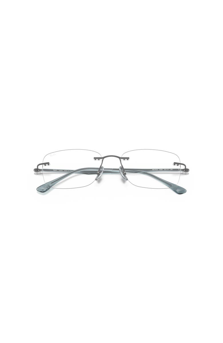 Ray-Ban 52mm Rectangle optical glasses, Alternate, color, Silver