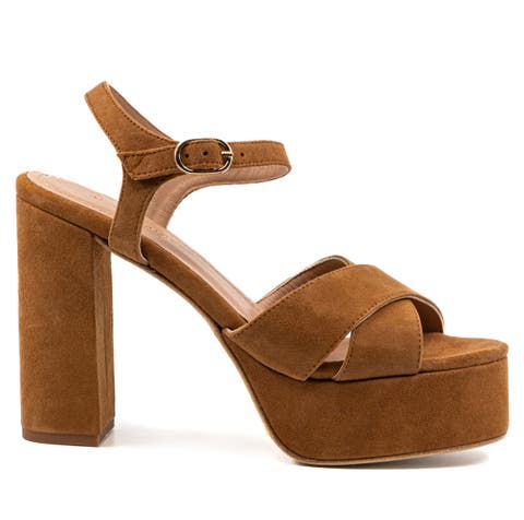 Bella Camel Suede Sandal