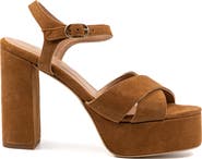 Andrea Gomez Bella Camel Suede Sandal