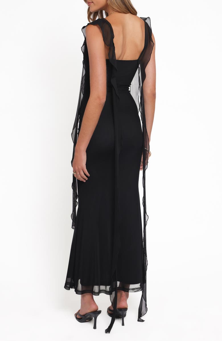 Petal & Pup Chiara Maxi Cocktail Dress, Alternate, color, Black