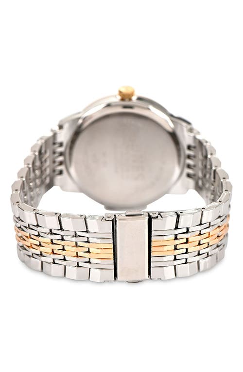 Jones New York Diamond Two-tone Bracelet Watch & Bracelet Set, 42mm In Silver
