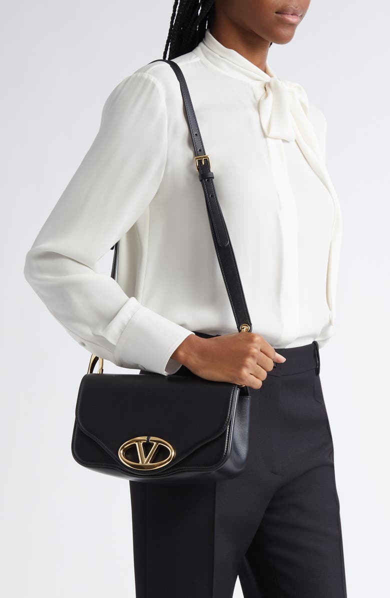 Valentino Garavani Small VLOGO Leather Shoulder Bag, Alternate, color,