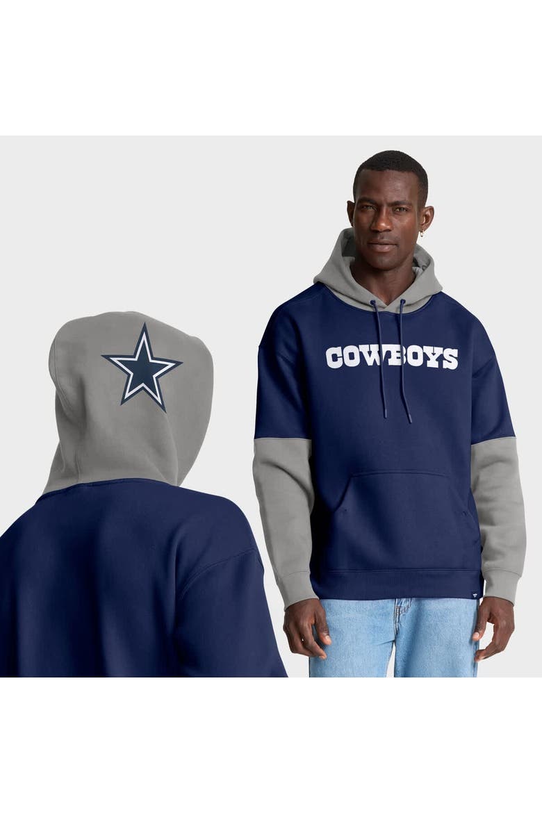 Men's Fanatics Navy Dallas Cowboys Helmet Pullover Hoodie, Main, color, Navy