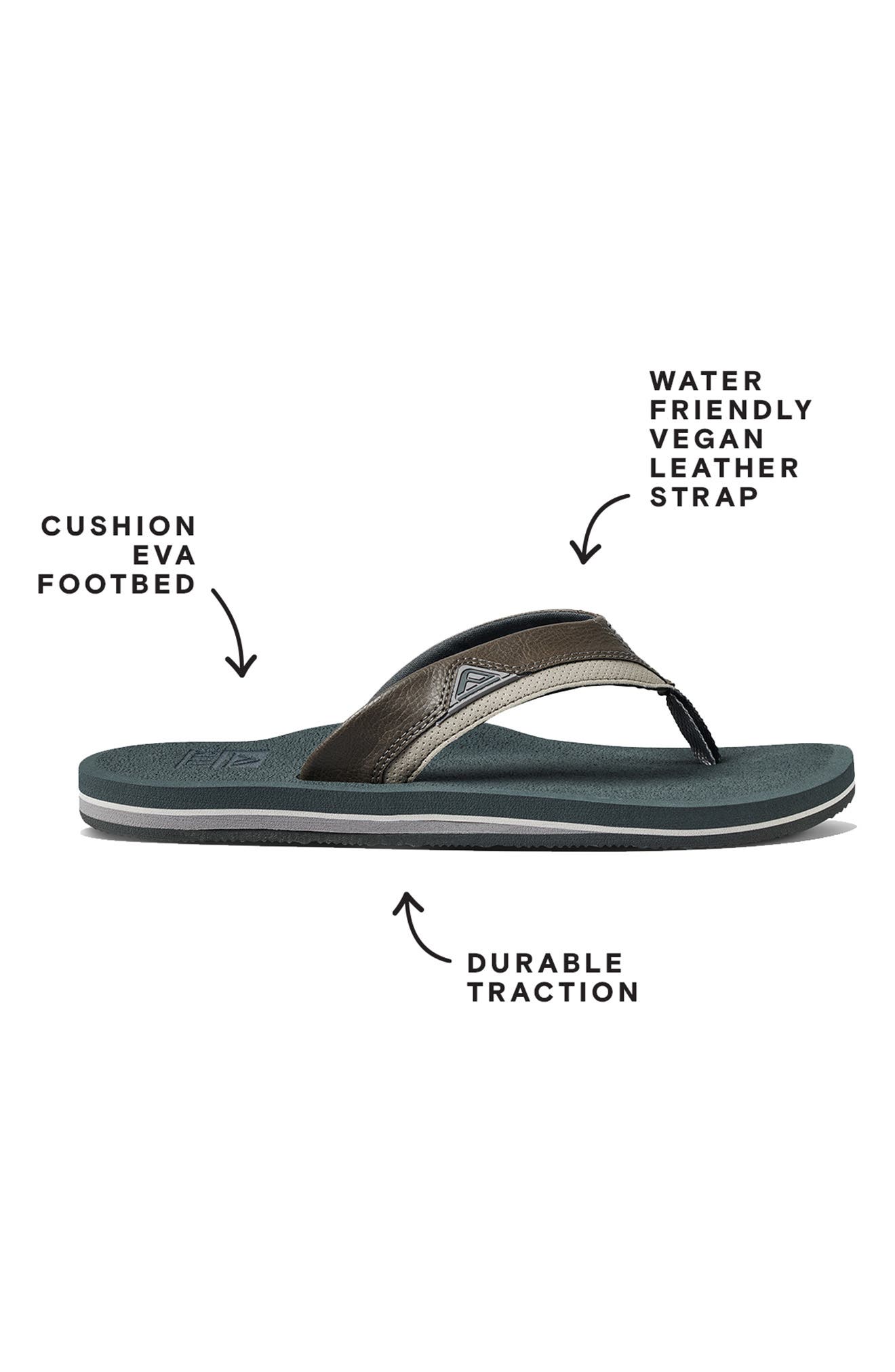 Reef Cushion Dawn Flip Flop, Alternate, color, Grey