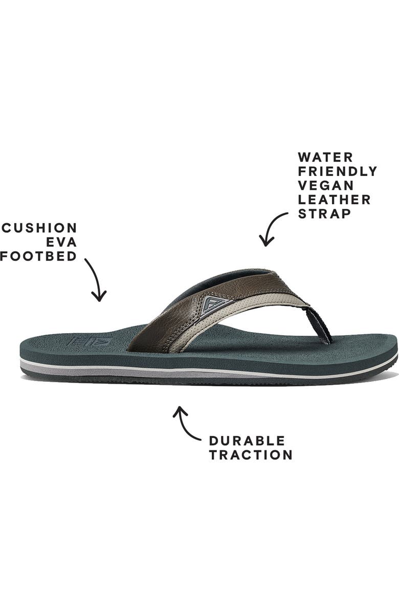 Reef Cushion Dawn Flip Flop, Alternate, color, Grey
